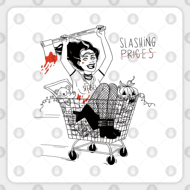 slashing prices Sticker by kuinif